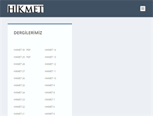 Tablet Screenshot of hikmetdergisi.org